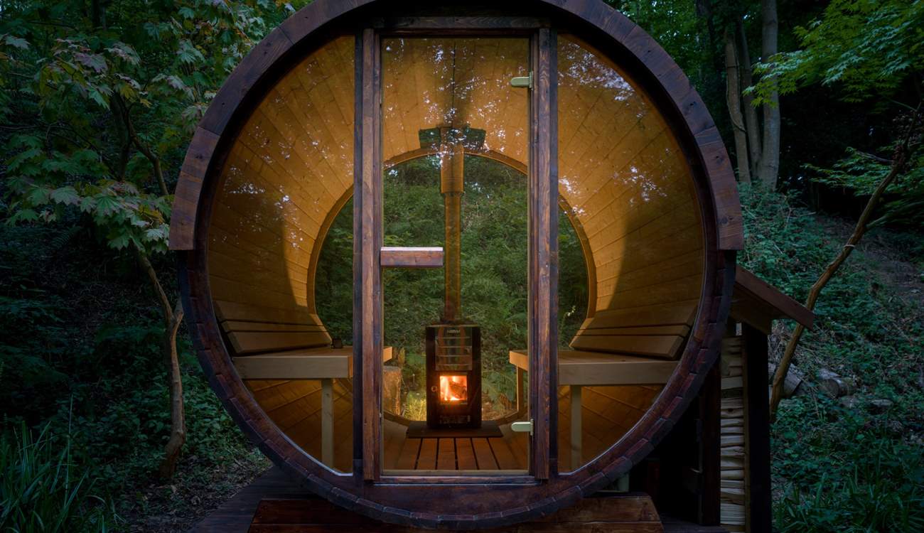 With its very own wood-fired sauna.