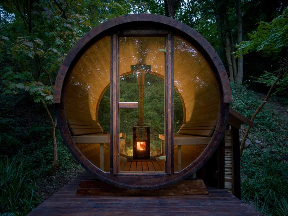 With its very own wood-fired sauna.