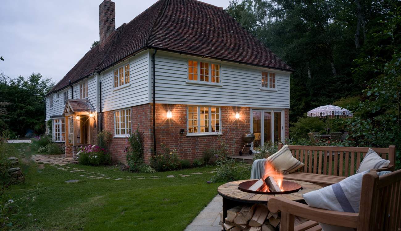 Toast marshmallows around this amazing fire-pit.