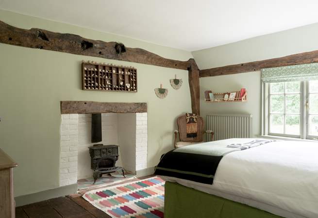 With its feature fireplace.