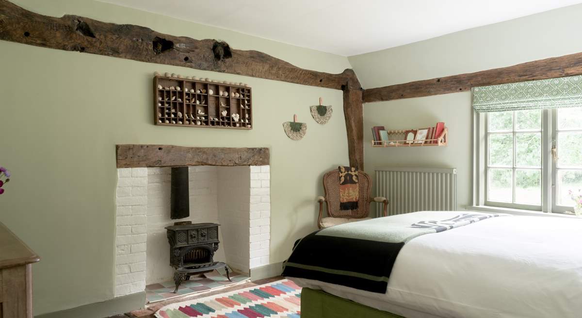 With its feature fireplace.