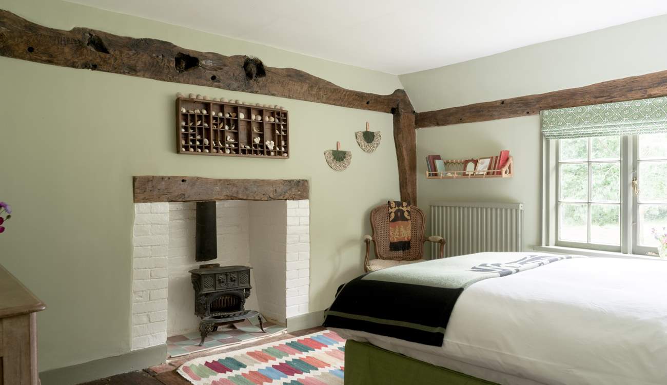 With its feature fireplace.