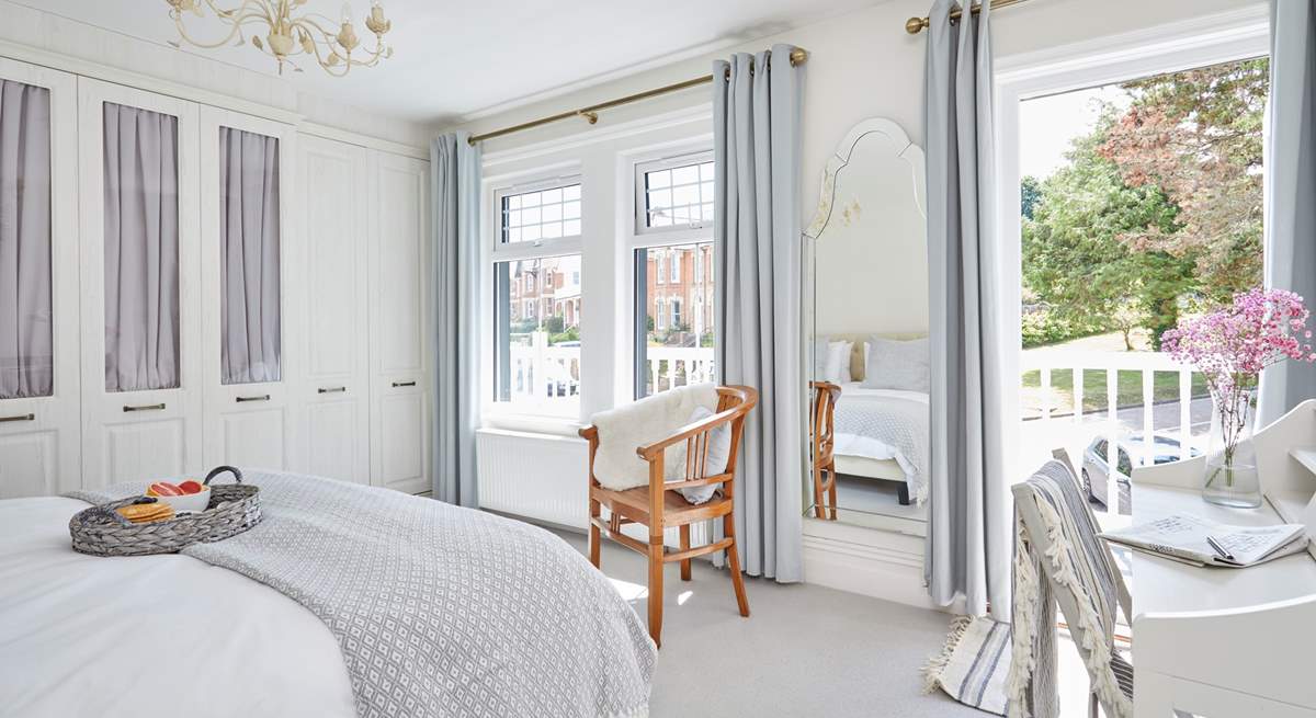 Bedroom 3 with super-king bed - the perfect retreat for some rest and relaxation! Please note, access to the balcony is for emergency use only.