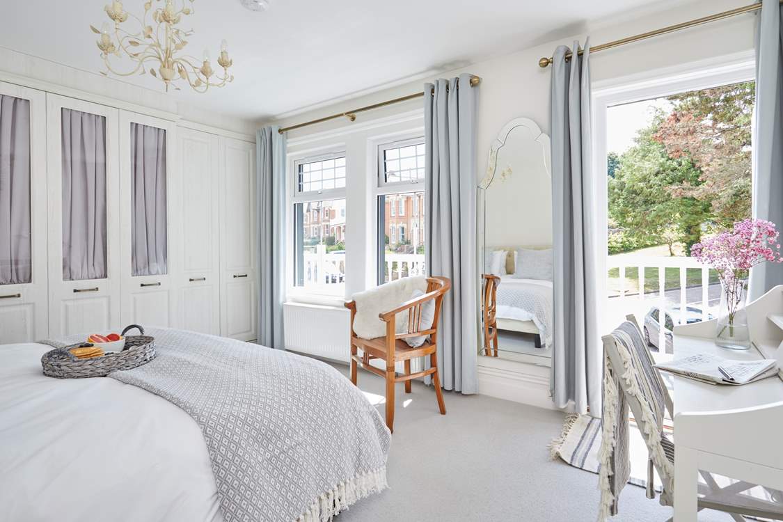 Bedroom 3 with super-king bed - the perfect retreat for some rest and relaxation! Please note, access to the balcony is for emergency use only.