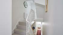 The first floor has a split level with three steps.