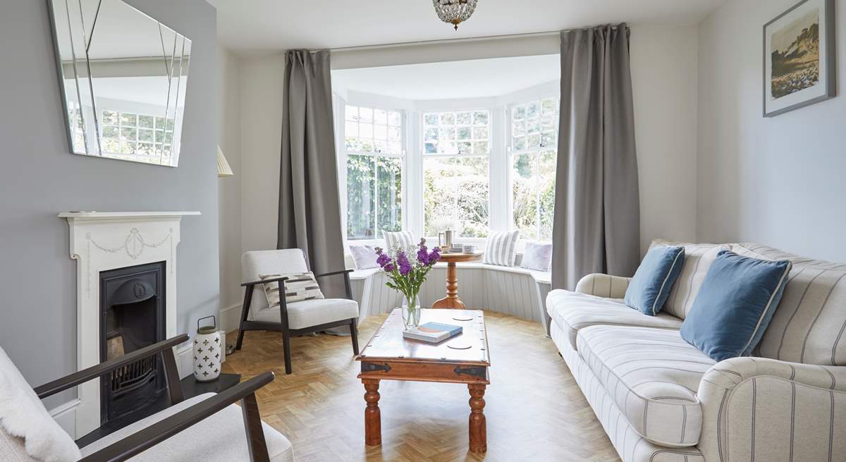The light and airy sitting-room is a pleasure to relax in.