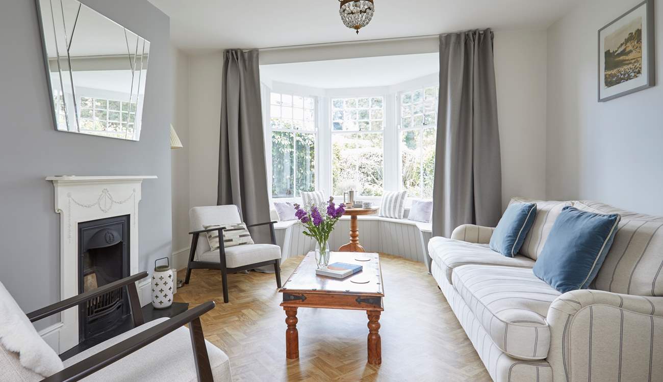 The light and airy sitting-room is a pleasure to relax in.