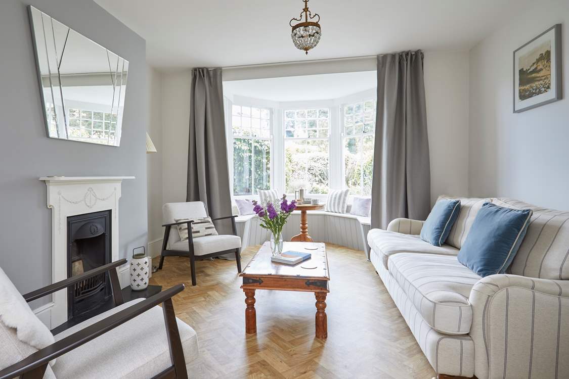 The light and airy sitting-room is a pleasure to relax in.
