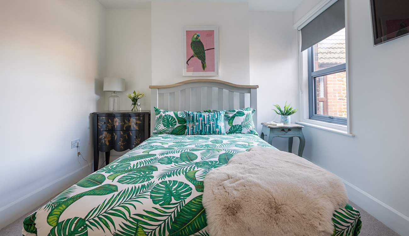 This double bedroom is super comfy and light and airy.