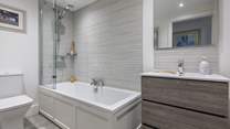 The stylish family bathroom.