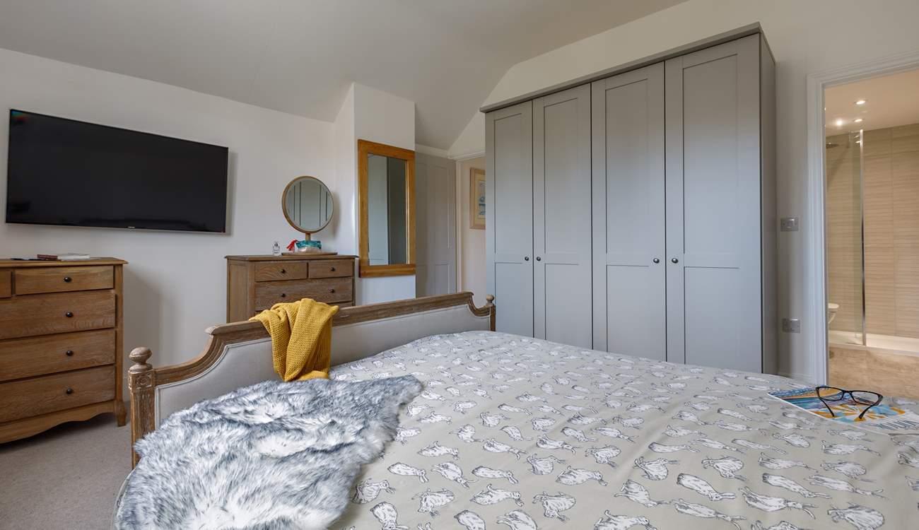 Plenty of space in the wardrobes of the main bedroom, and a gorgeous en suite.