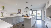 Perfect for entertaining, enjoy a glass of vino whilst the chef prepares supper!
