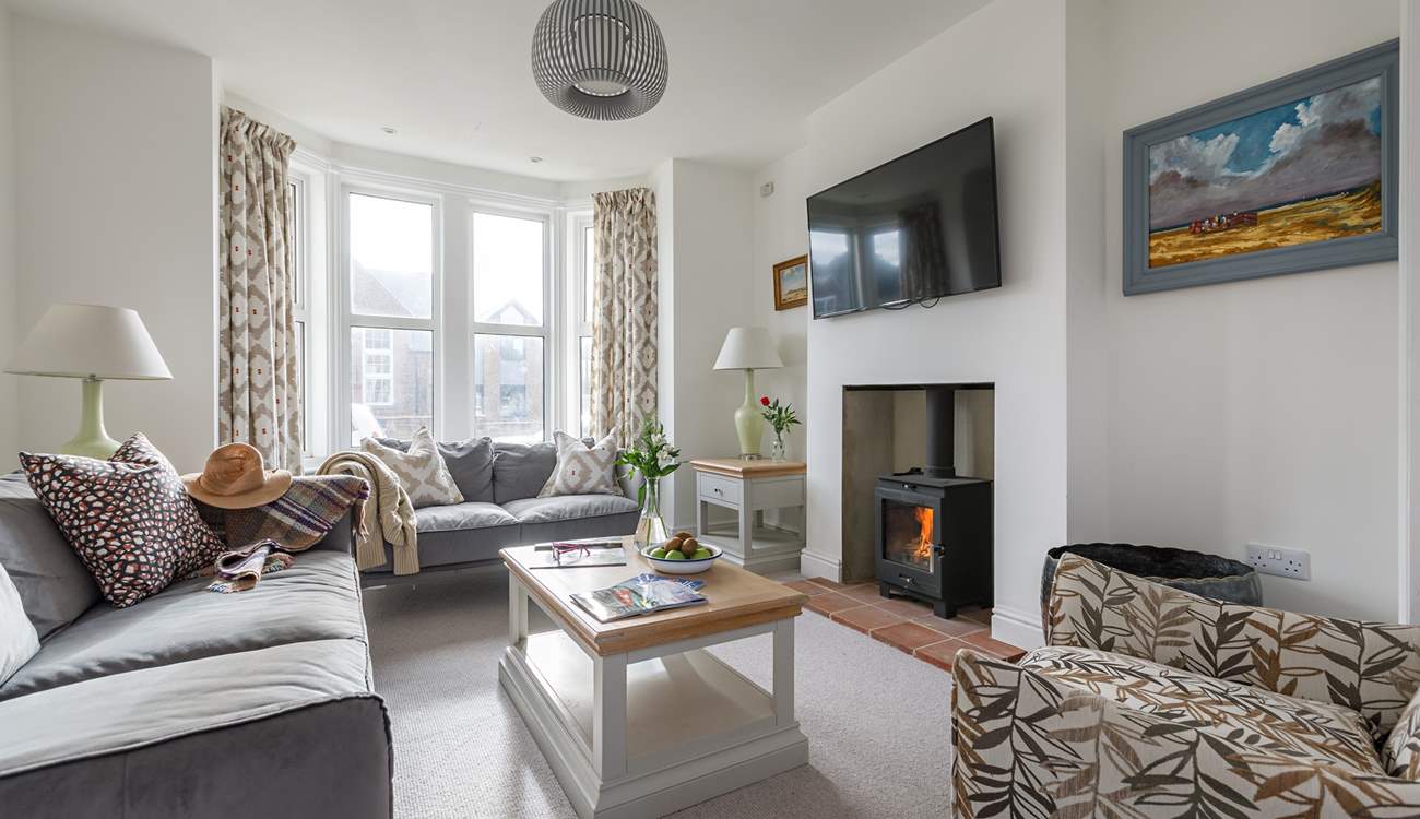Comfortable living space complete with wood-burner for cosy nights whatever the season.