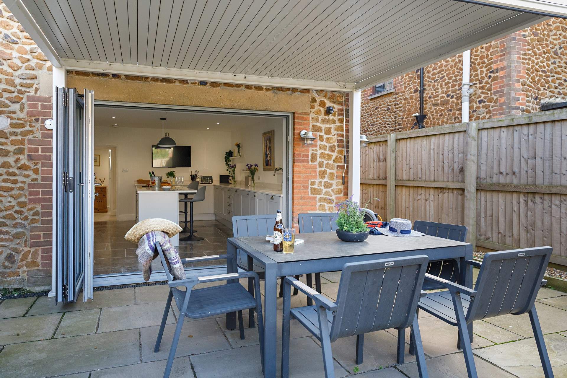 Dine outdoors rain or shine with the perfect canopy overhead.