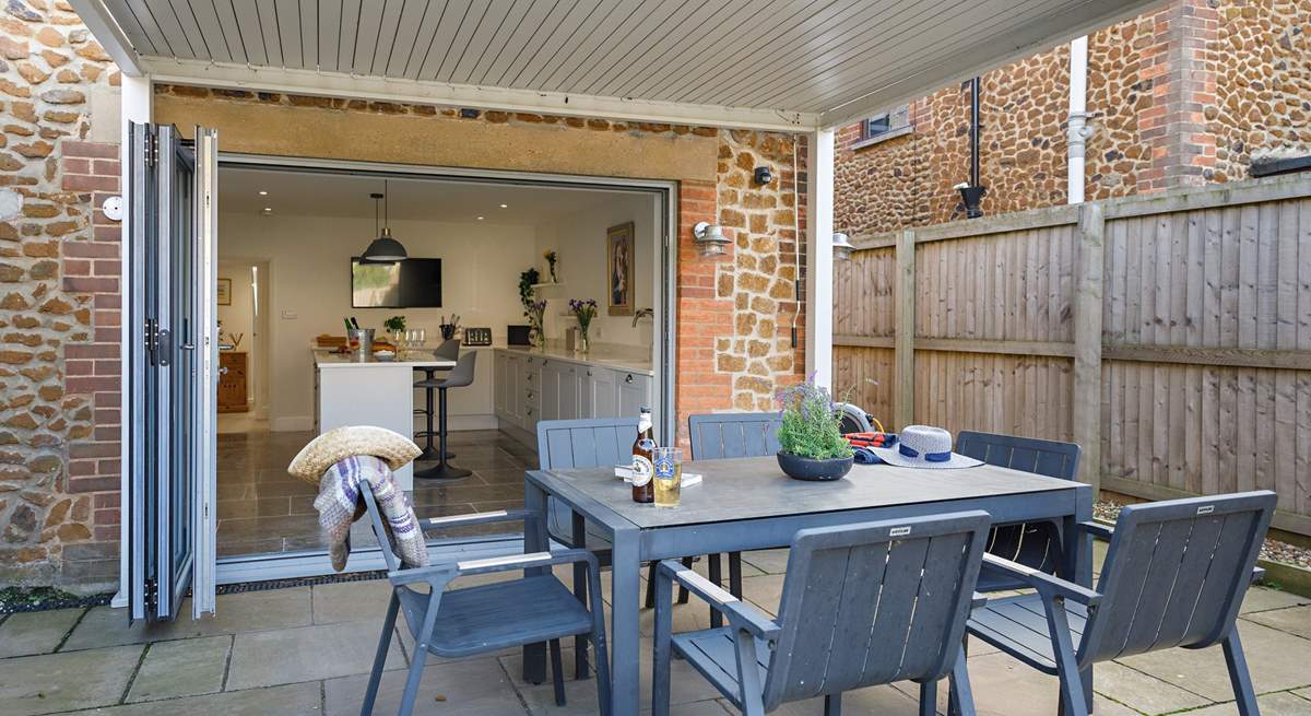 Dine outdoors rain or shine with the perfect canopy overhead.