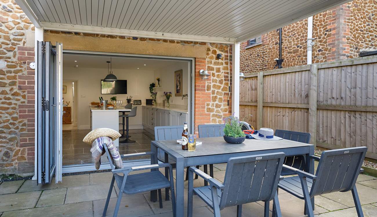 Dine outdoors rain or shine with the perfect canopy overhead.