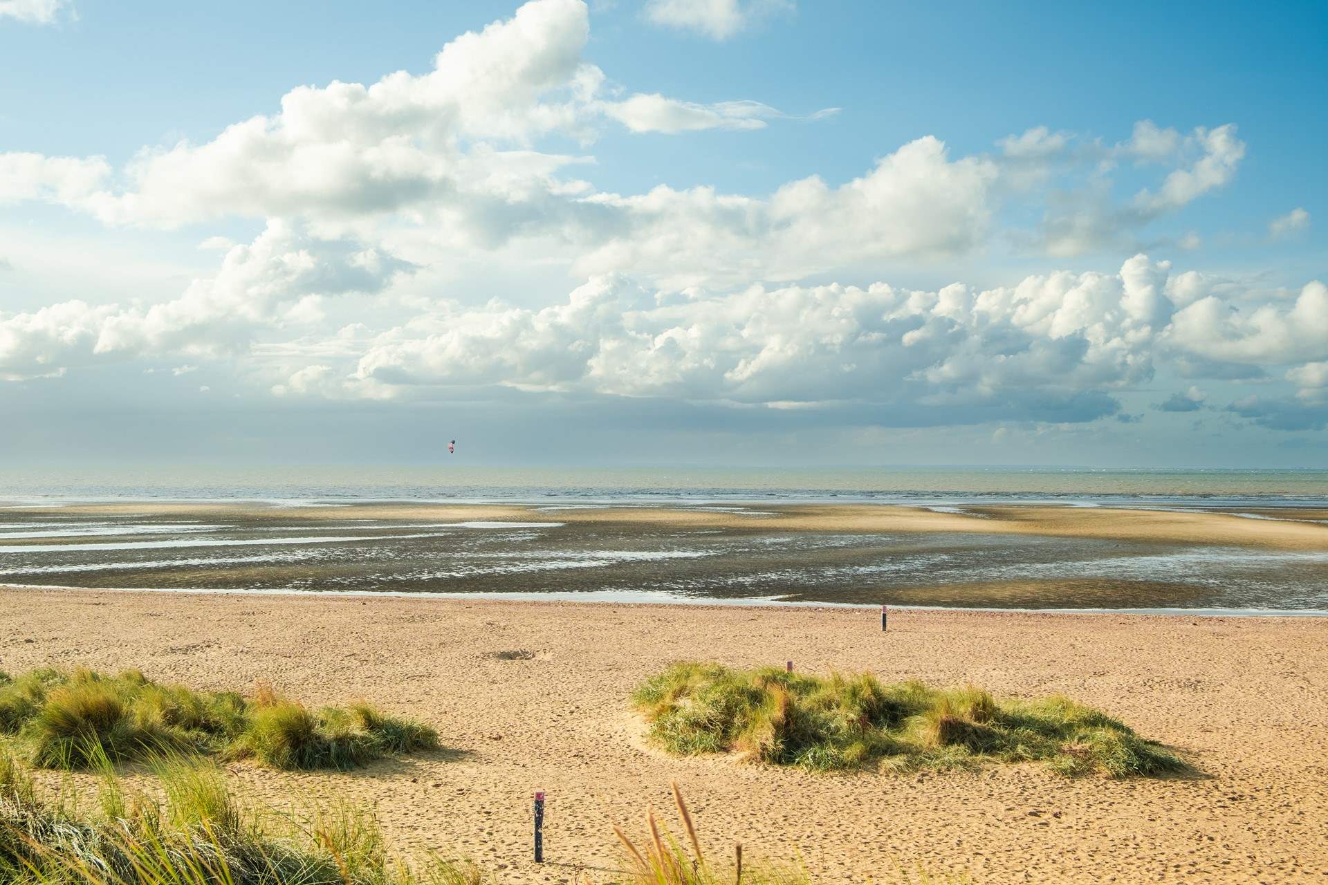 Take a wander along the beach at low tide to neighbouring Old Hunstanton, popular with families and water sport enthusiasts.