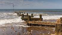 Enjoy the vista of Hunstanton's shoreline, renowned for spectacular sunsets.