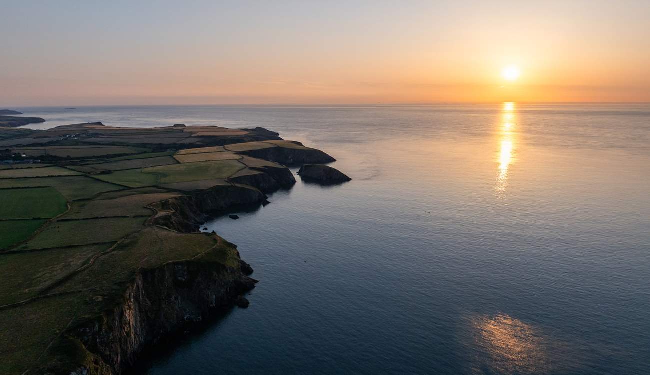 Soak up the magnificent Pembrokeshire sunsets from Pencaer. 