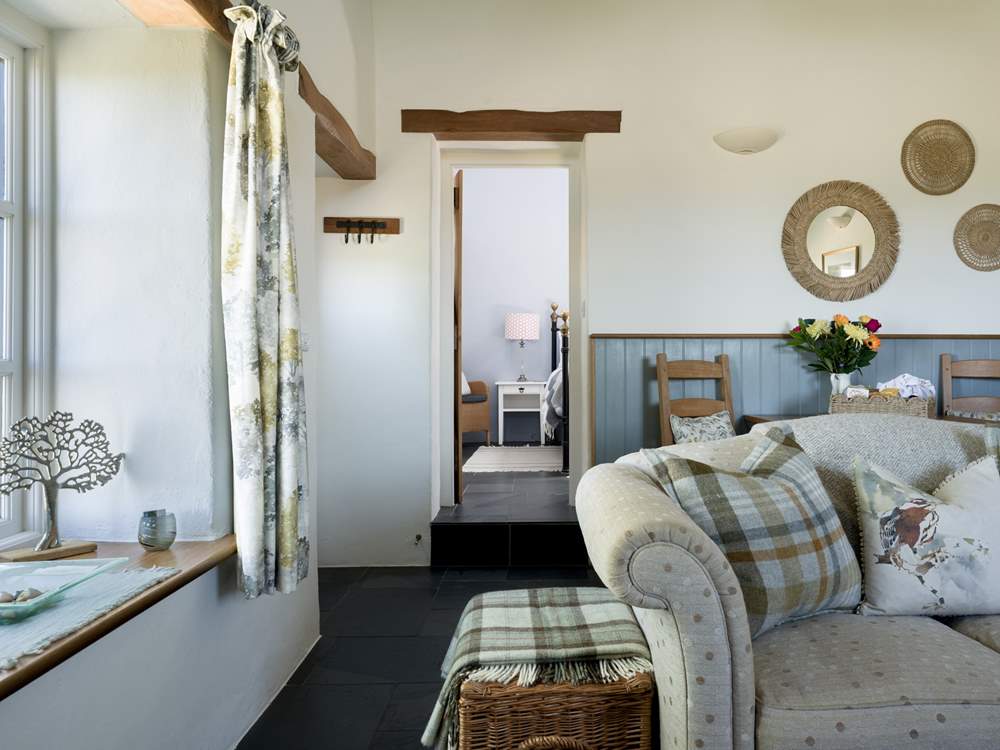 Just off the sitting-room is the gorgeous bedroom.
