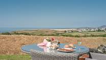 Enjoy the glorious far-reaching sea view from your private patio. 
