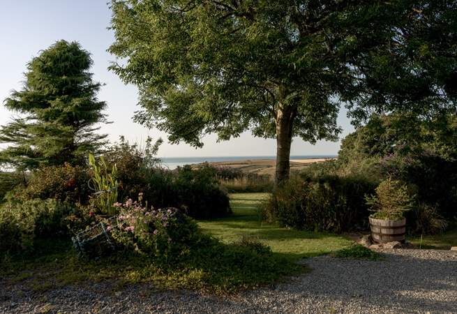 Gorgeous garden with  a view. 