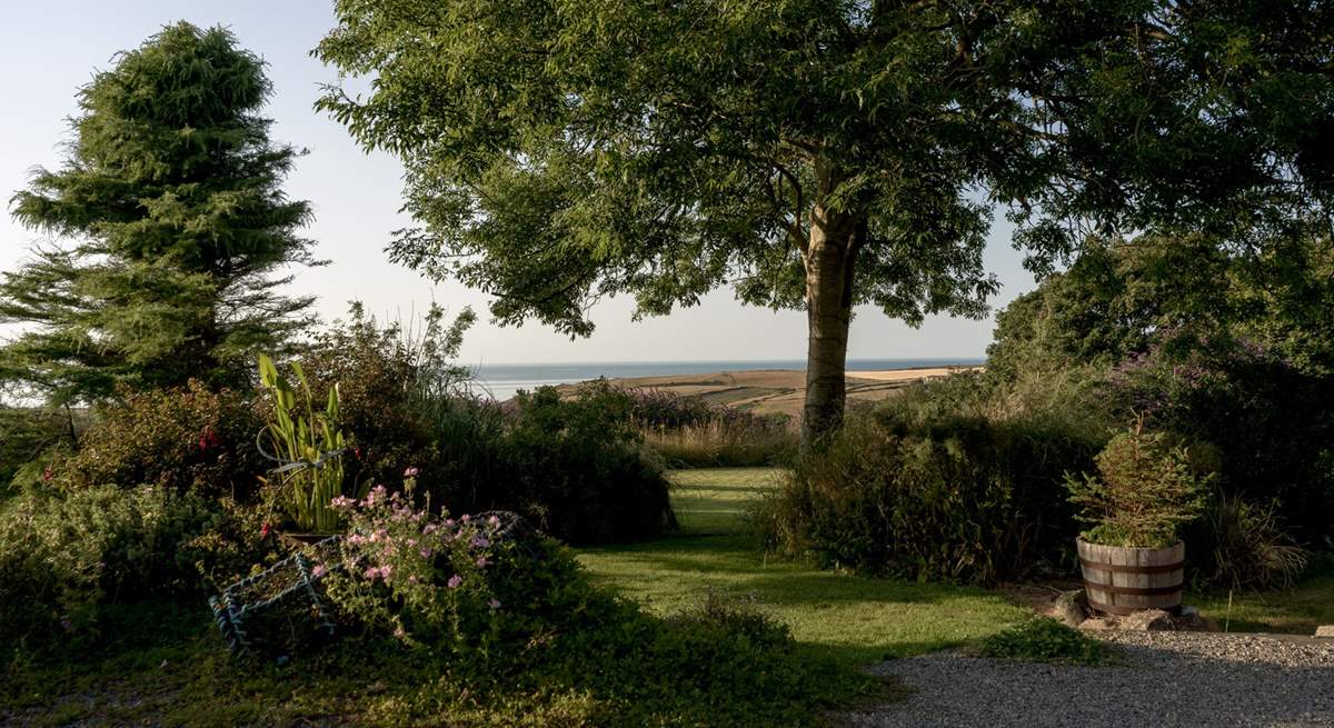 Gorgeous garden with  a view. 