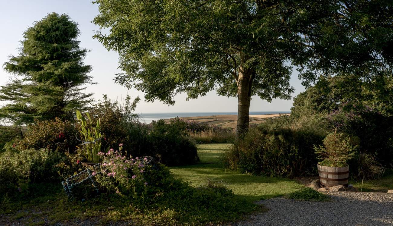 Gorgeous garden with  a view. 