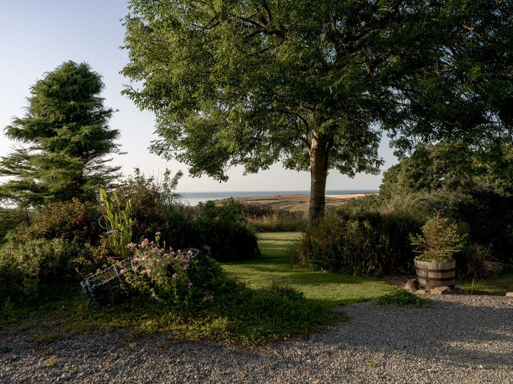 Gorgeous garden with a view.