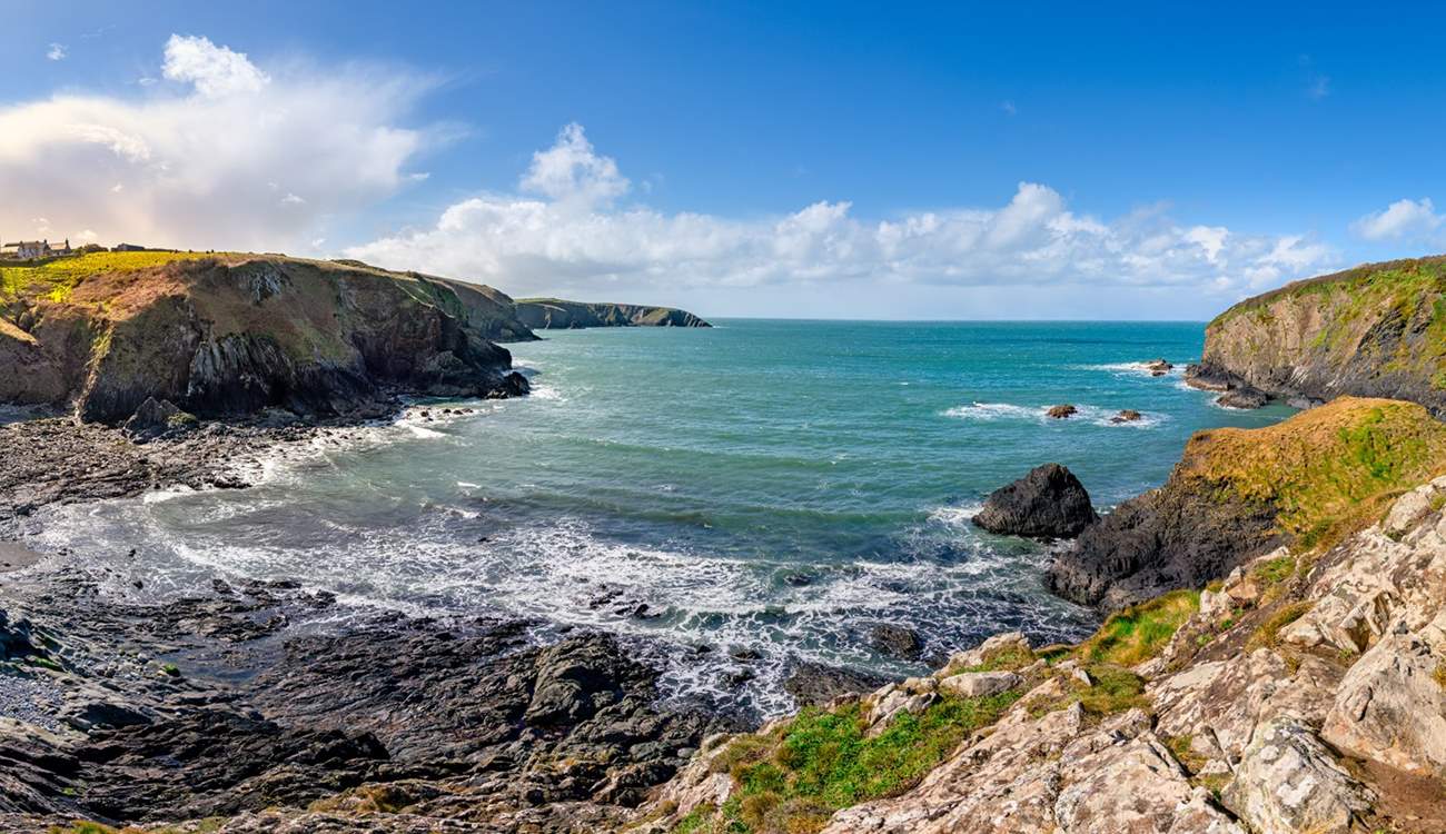 The sleepy cove at Aberdraw, nearby. Pack a picnic and explore the nearby Coast Path.