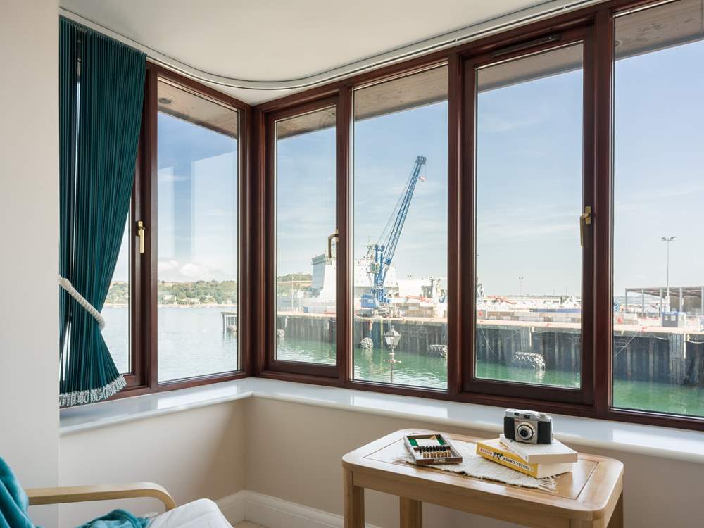The views from the main bedroom reach all the way to the other side of the estuary.