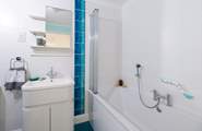 The family bathroom is perfect for long soaks in the bubble bath.