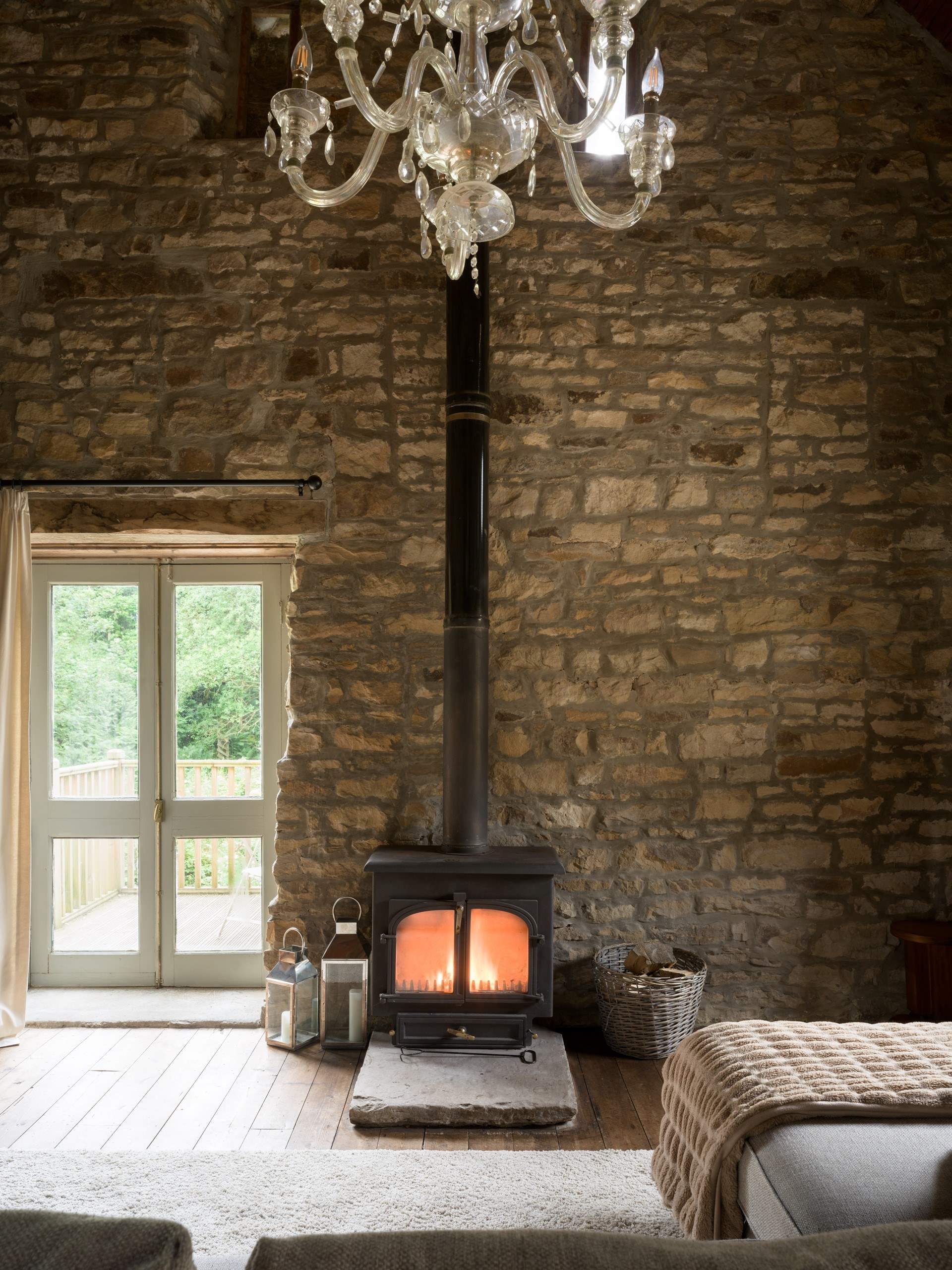 The wood-burner will keep you warm and toasty whatever the season. 