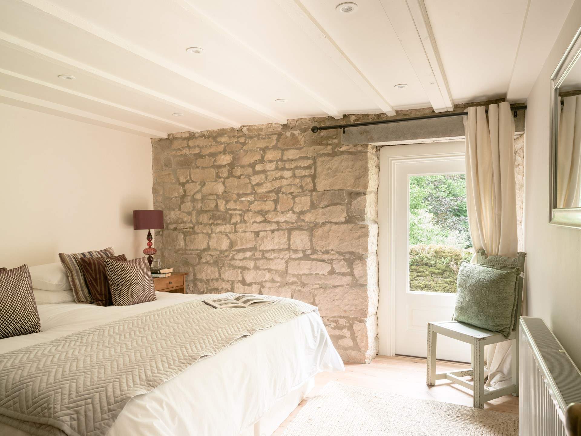 Quiet and calming, de-stress in this lovely bedroom.