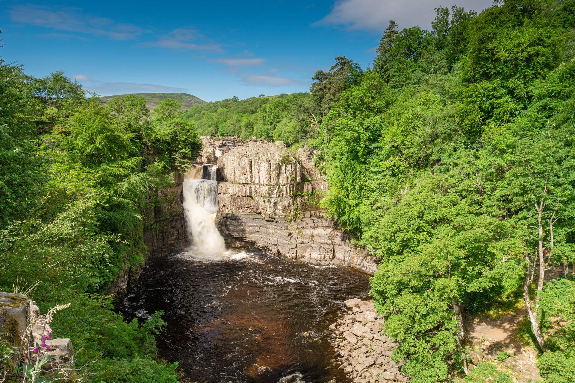 The magnificent High Force Waterfall.