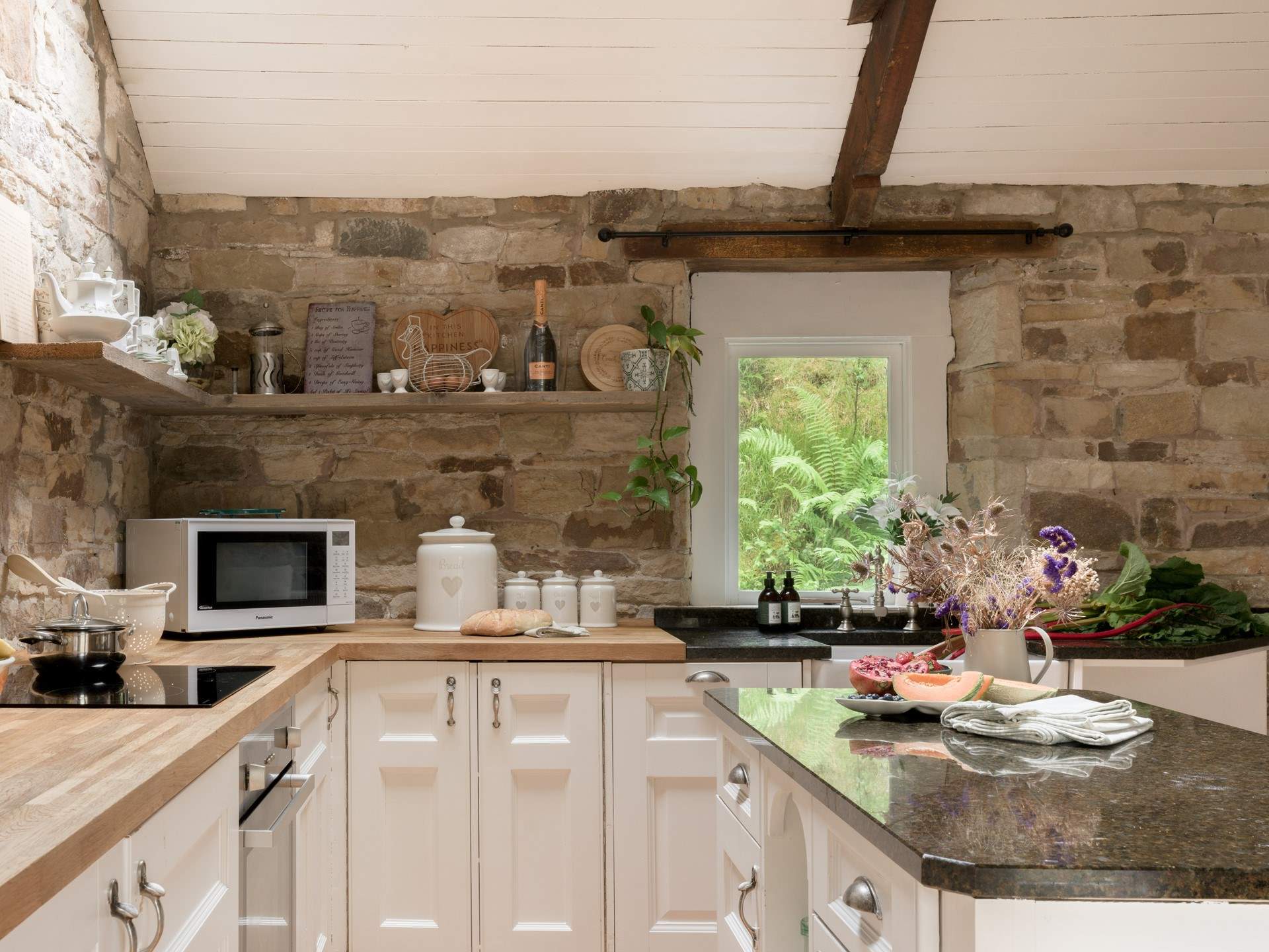 The country kitchen is a delight.