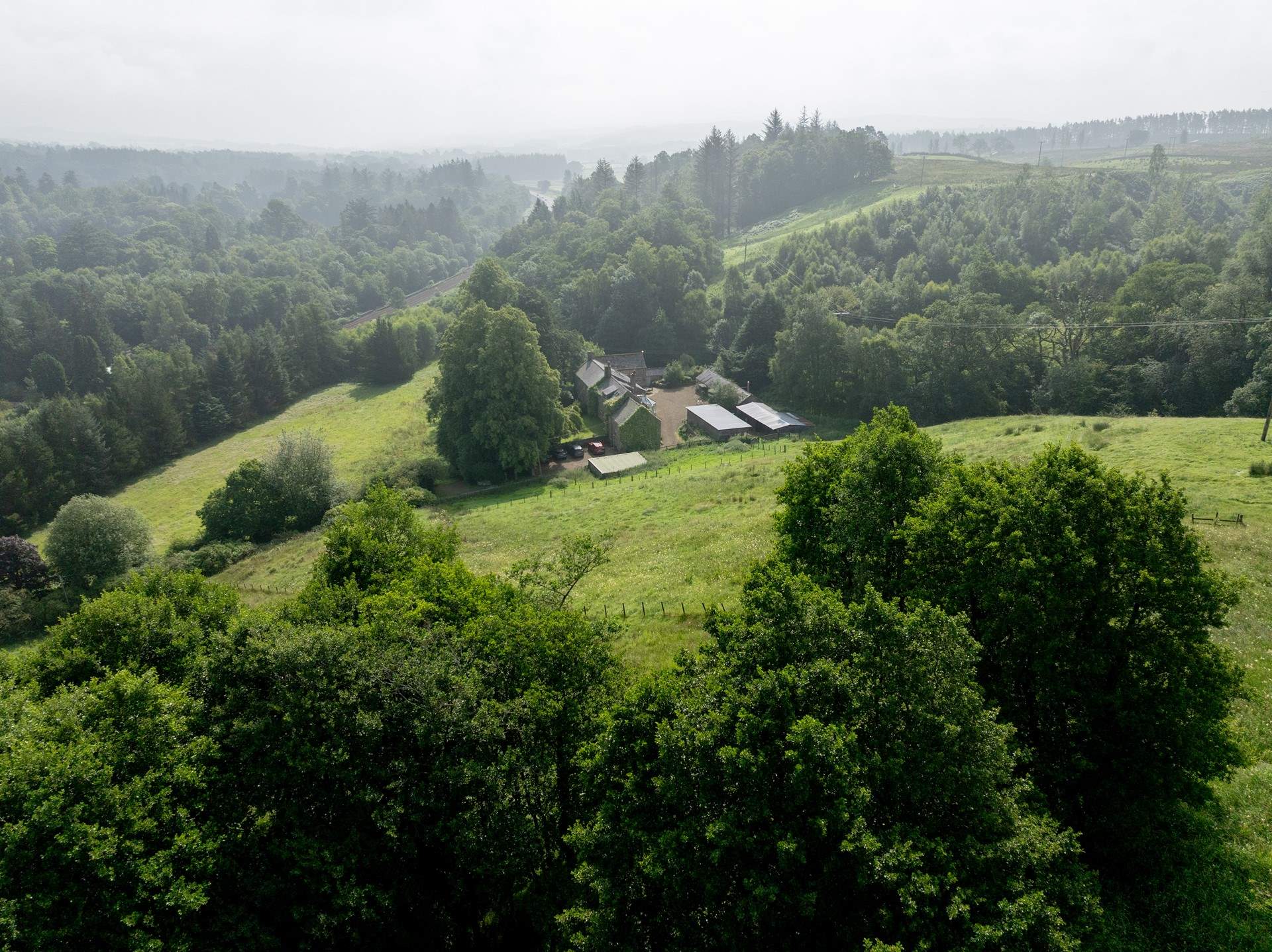 The views from the top of the hill behind the cottage are beautiful.
