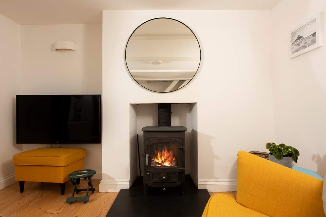 Snuggle up in this comfy cottage.