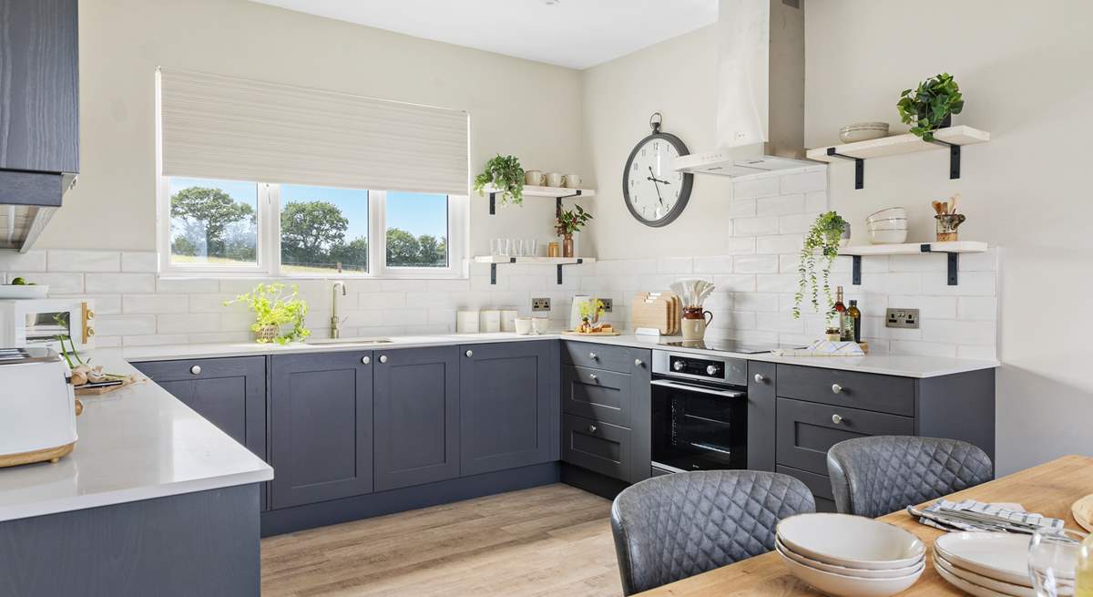 The kitchen/dining-room is sure to become the heart of the home.