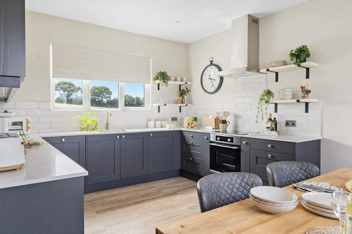 The kitchen/dining-room is sure to become the heart of the home.