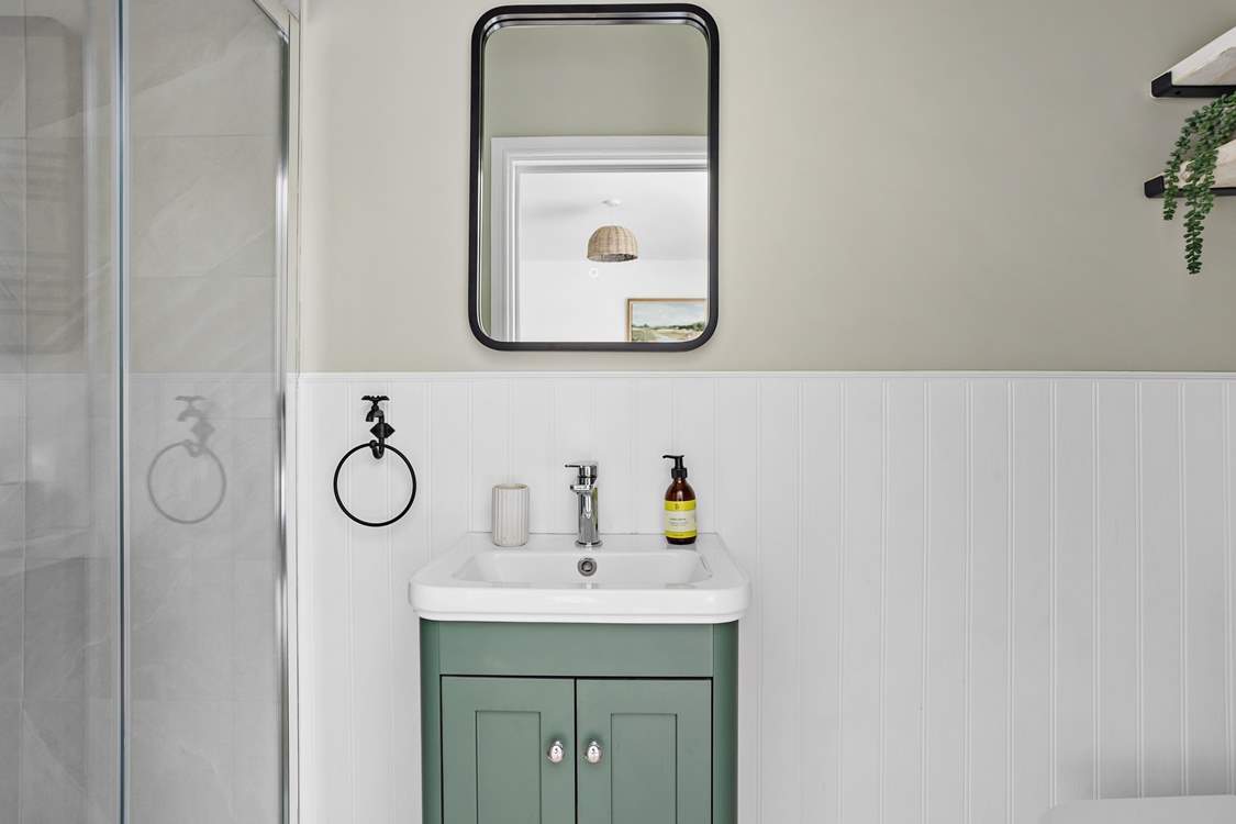 Bedroom 1's en suite shower-room.