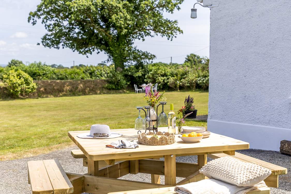 The front terrace area leads directly off the kitchen.
