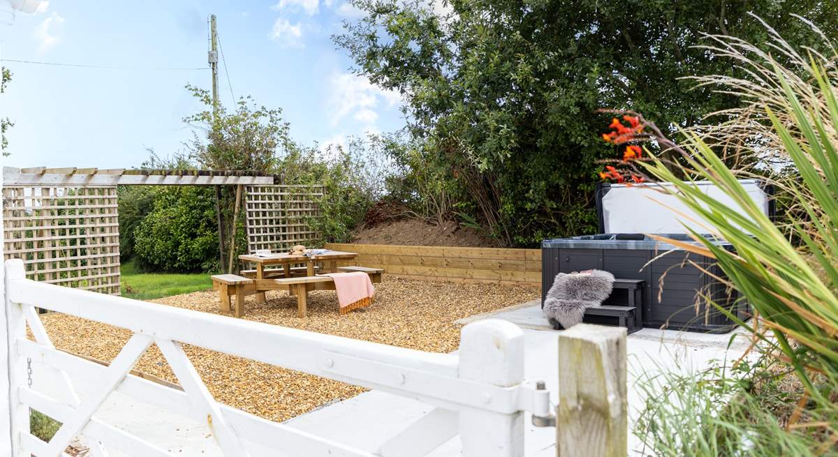 The hot tub is sure to be a hit whatever the weather.