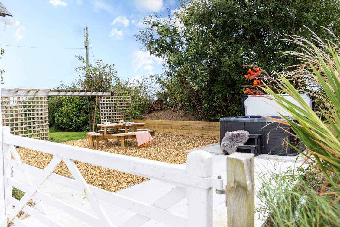 The hot tub is sure to be a hit whatever the weather.