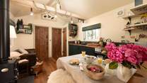 Stylish, earthy interiors invite laidback living. 