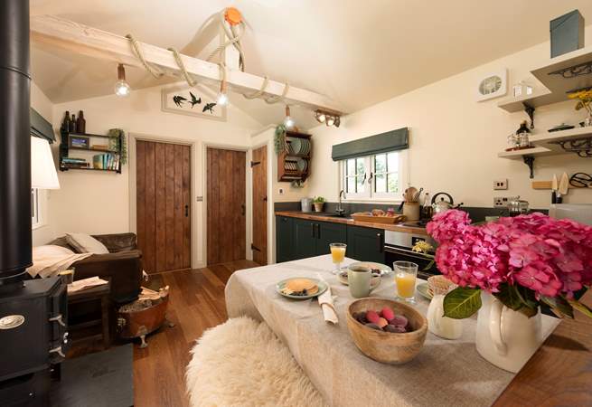 Stylish, earthy interiors invite laidback living. 