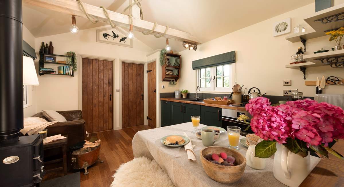 Stylish, earthy interiors invite laidback living. 