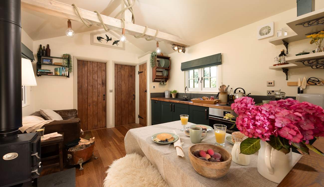 Stylish, earthy interiors invite laidback living. 