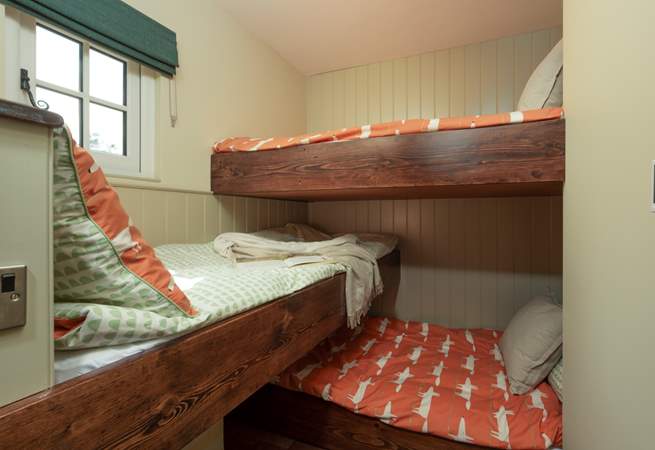 Children will love the crisscrossing bunk-beds.