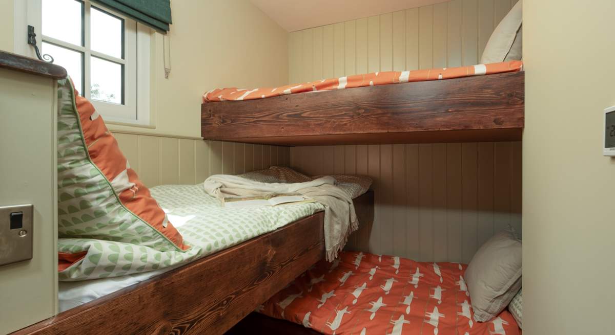 Children will love the crisscrossing bunk-beds.